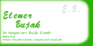 elemer bujak business card