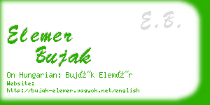 elemer bujak business card